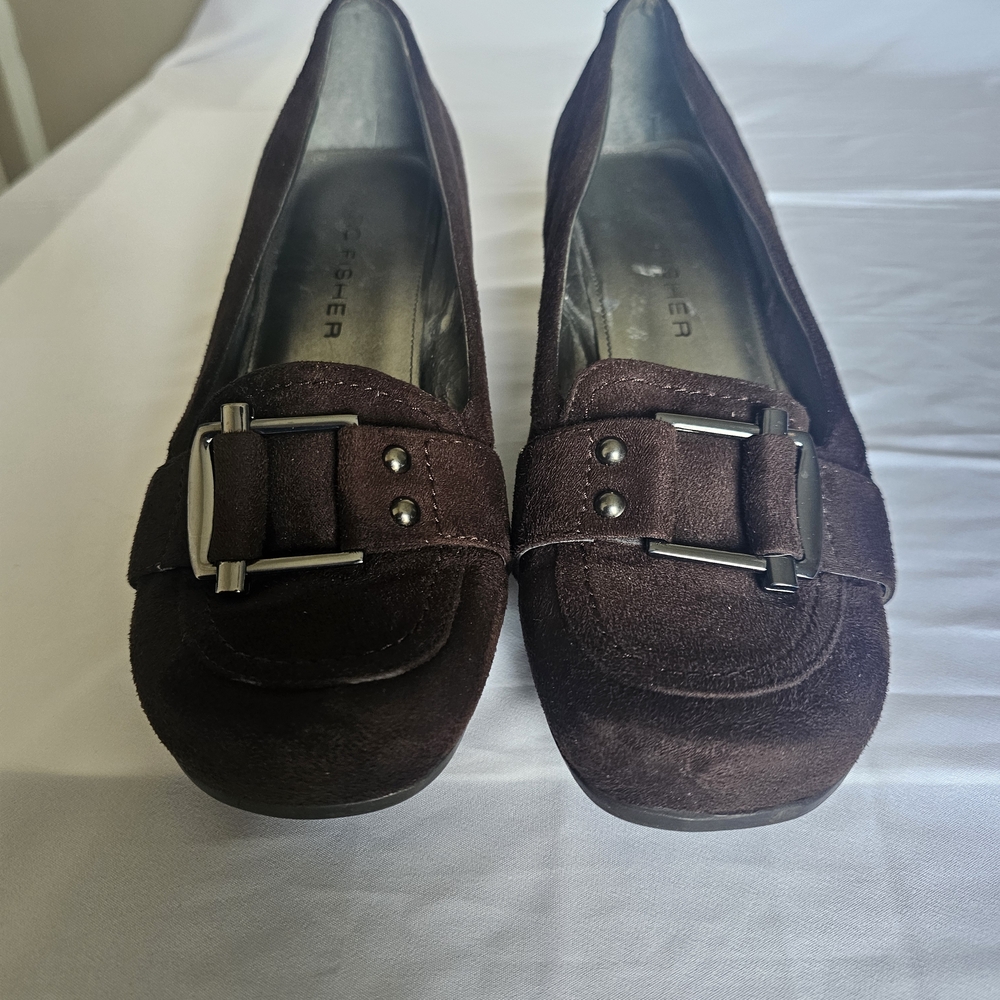 Brown Suede Women's Loafers by Eileen Fisher - Picture 6 of 15